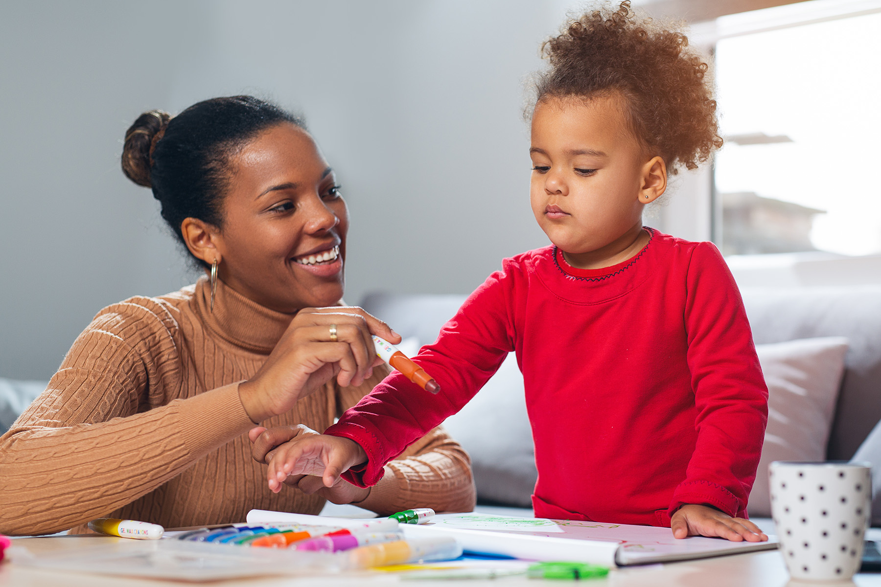 Behavior Therapist at in-home ABA therapy session